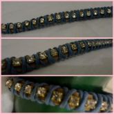 Pulseira Shambala strass Azul