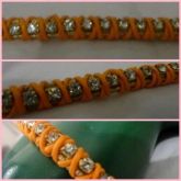 Pulseira Shambala strass Laranja