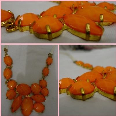 Maxi Colar Laranja Dourado Oxi