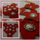 Maxi Colar Flor Cor Telha